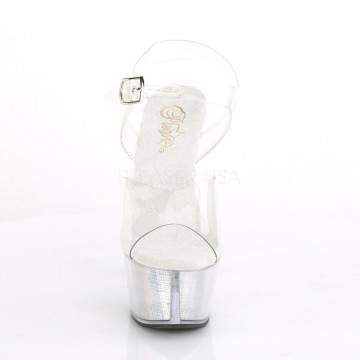 Pleaser FLASHDANCE-608CH Clr/Slv Hologram