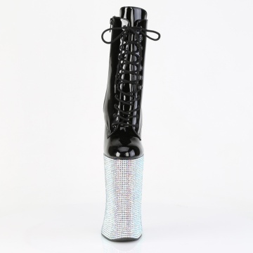 Pleaser FORBIDDEN-1020BEJ Blk Pat/Slv AB RS - Img 3