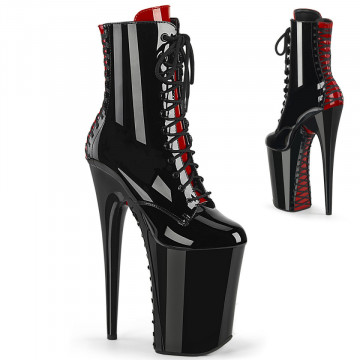 Pleaser INFINITY-1020FH Blk-Red Pat/Blk-Red