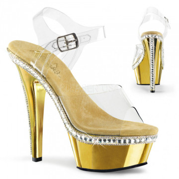 Pleaser KISS-208RS-1 Clr/Gold Chrome numero 39 spedizione subito