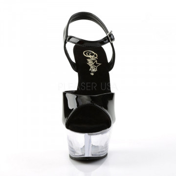 Pleaser KISS-209 Blk Pat/Clr