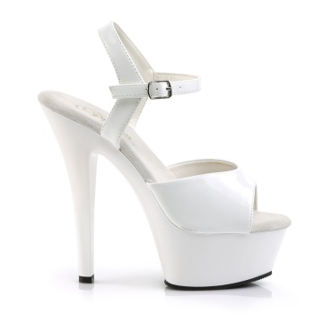 Pleaser KISS-209 Wht Pat/Wht