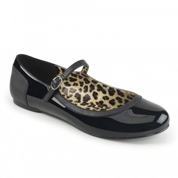Pleaser Pink Label ANNA-02 Blk Pat-Faux Leather