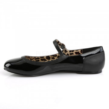 Pleaser Pink Label ANNA-02 Blk Pat-Faux Leather