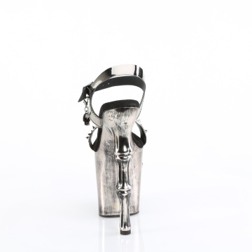 sandali Pleaser platform e tacco teschio con luci