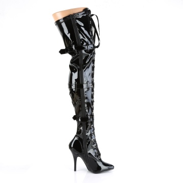 Pleaser SEDUCE-3028 Blk Str Pat