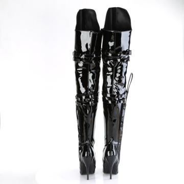 Pleaser SEDUCE-3080 Blk Str. Pat