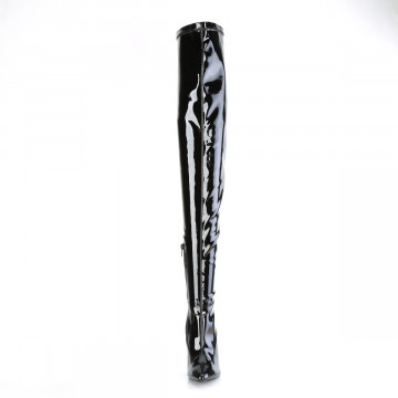 Pleaser SEDUCE-4000SLT Blk Str Pat