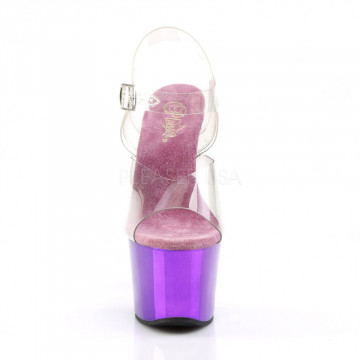 Pleaser SKY-308 Clr/Purple Chrome