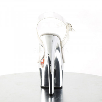 Pleaser SKY-308 Clr/Slv Chrome