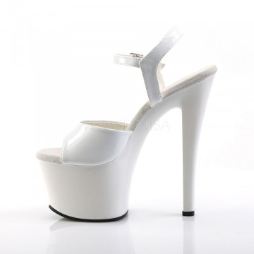 Pleaser SKY-309 Wht Pat/Wht