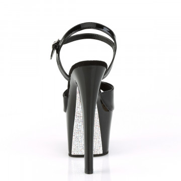 Pleaser SKY-309CRS Blk/Blk-Slv AB RSTN