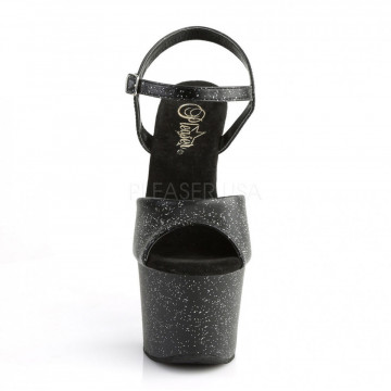 Pleaser SKY-309MMG Blk Faux Leather/Blk Matte