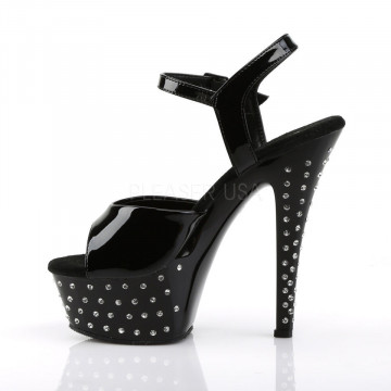 Pleaser STARDUST-609 Blk Pat/Blk