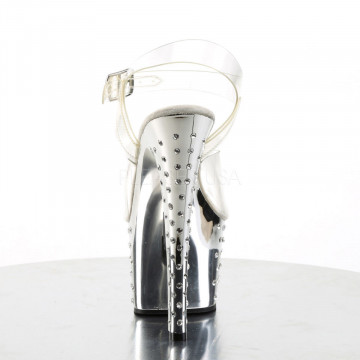 Pleaser STARDUST-708 Clr/Slv Chrome