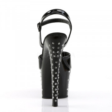 Pleaser STARDUST-709 Blk Pat/Blk