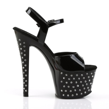 Pleaser STARDUST-709 Blk Pat/Blk