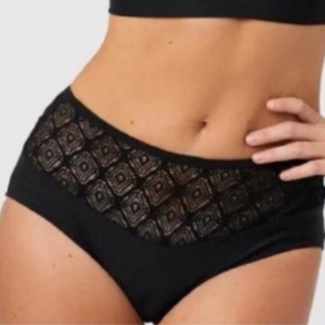Polerina Roxana Short - Licra e lace disegnato Nero S e M