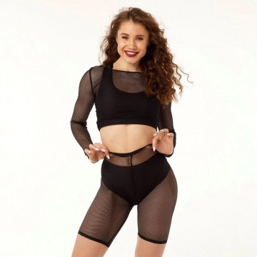 Polerina Wear Jaya Pant in rete nera media