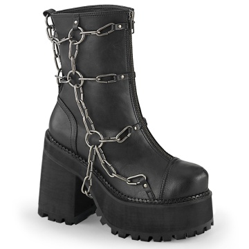 Demonia ASSAULT-66 Blk Vegan Leather - 6us 36eu