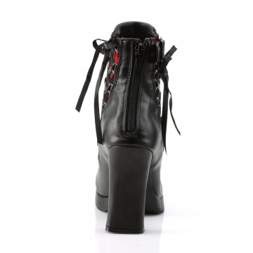 Demonia CRYPTO-51 Blk-Red Lace - spedizione subito h24