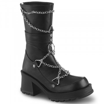 Demonia Cult BRATTY-120 Blk Vegan Leather