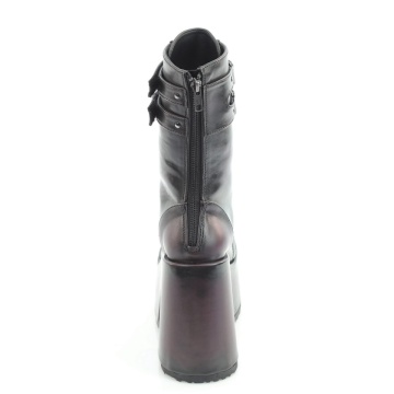 Demonia Cult CAMEL-250 Blk-Burgundy Rub-Off Vegan Leather - Img 2
