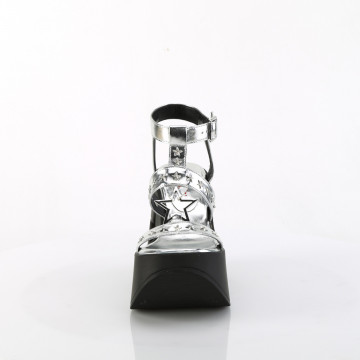 sandali Demonia Cult Platform 127mm con stella intagliata a 5 punte