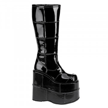 Demonia Cult STACK-301 Blk Pat