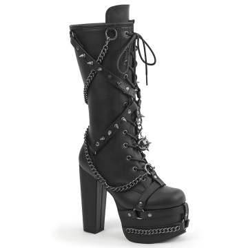 Demonia Cult TORMENT-156 Blk Vegan Leather