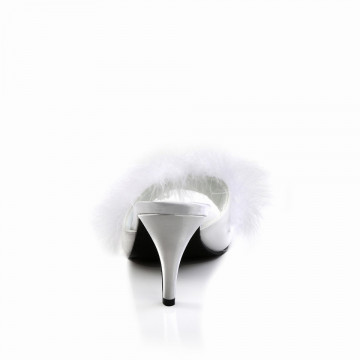 Fabulicious AMOUR-03 Wht Pu-Fur