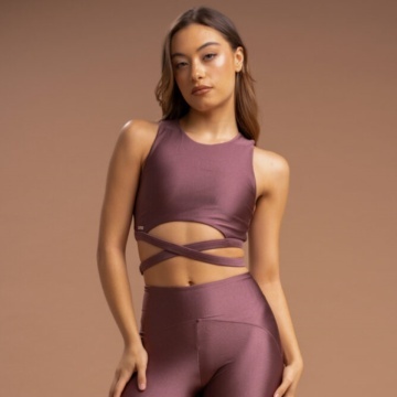 MIAMI WRAP TOP MOCHA