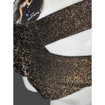 Pantaloni neri con effetto glitter argento Paradise Chick Laura Small