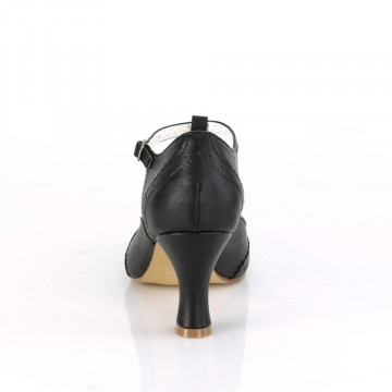 Pin Up Couture FLAPPER-26 Blk Pu