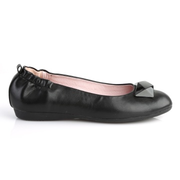 Pin Up Couture OLIVE-08 Blk Faux Leather