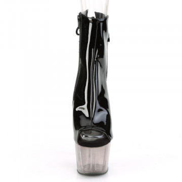 Pleaser ADORE-1018T Blk Pat/Smoke Tinted