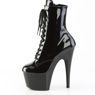 Pleaser ADORE-1020BLG Blk Pat-Blue Glitter/Blk