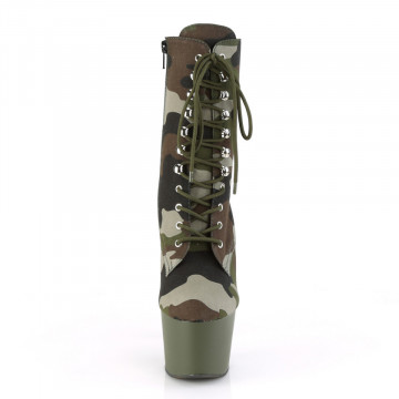 Pleaser ADORE-1020CAMO Green Camo Fabric/Dark 7us 37eu