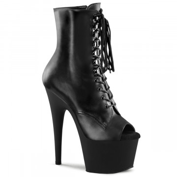 Pleaser ADORE-1021 Blk Leather/Blk Matte