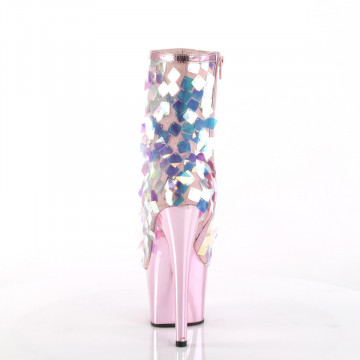 Pleaser ADORE-1031SSQ Iri.Opal Sequin-B.Pink Met Pu/B.Pink Chrome