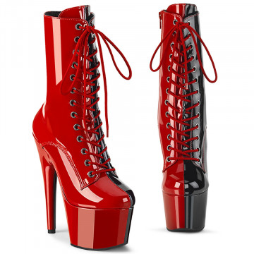 Pleaser ADORE-1040TT Red-Blk Pat/Red-Blk