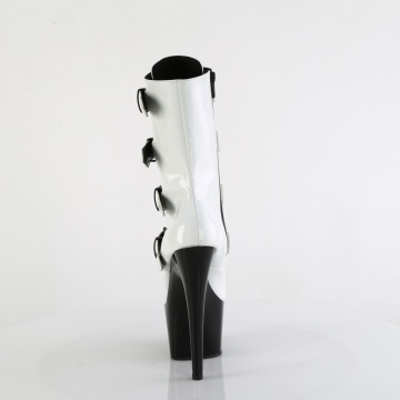 Pleaser ADORE-1046TT Wht Holo Pat/Blk