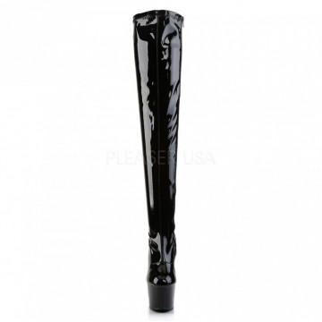 Pleaser ADORE-3000 Blk Str Pat/Blk