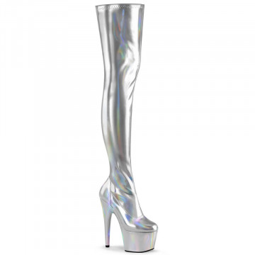 Pleaser ADORE-3000HWR Slv Str. Holo/Slv Holo