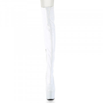 Pleaser ADORE-3000HWR Wht Str. Holo/Wht Holo