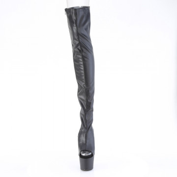 Pleaser ADORE-3017 Blk Str. Faux Leather