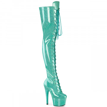 Pleaser ADORE-3020GP Aqua Glitter Pat/M