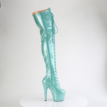 Pleaser ADORE-3020GP Aqua Glitter Pat/M