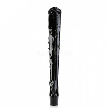 Pleaser ADORE-3063 Blk Str Pat/Blk