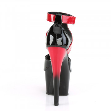 Pleaser ADORE-700-16 Blk-Red Pat/Red-Blk